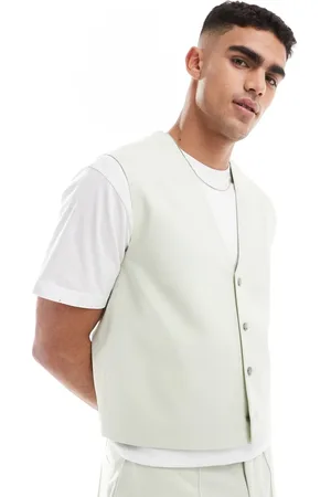 ASOS Dressy boxy vest in light sage - part of a set