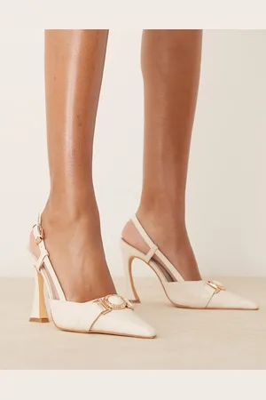 Glamorous Slingback heeled shoes in cream