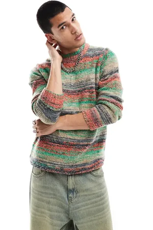 COLLUSION Striped crew neck sweater in