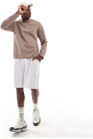 ASOS Running performance waffle knit long sleeve thermal top in taupe