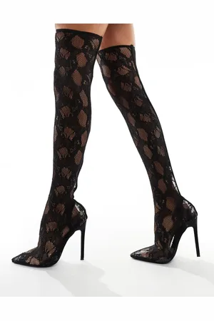 Simmi London Simmi London Conny over-the-knee lace boots in