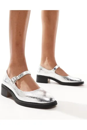 London Rebel Becca chunky Mary Jane shoes in