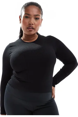 ASOS Icon Curve seamless rib long sleeve top in