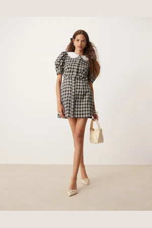 Sister Jane Contrast mini dress in plaid