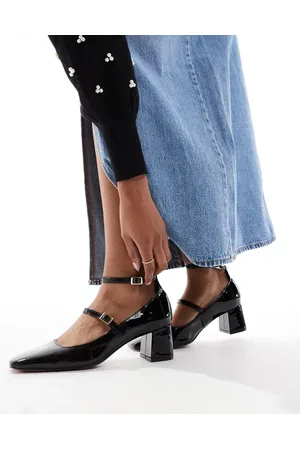 ASOS Sheldon mary jane mid block heeled shoes in