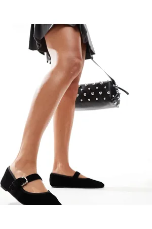 ASOS Wide Fit Lou Mary Jane ballet flat in velvet