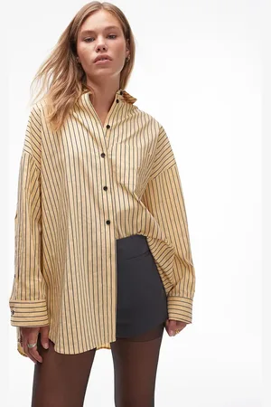 Topshop Super oversized shirt in stripe