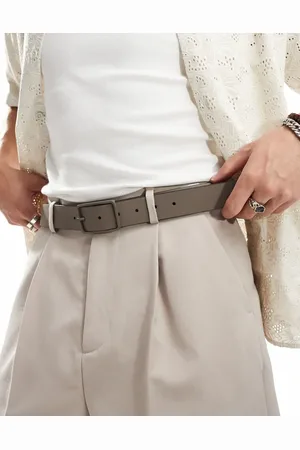 River Island Rubberized belt in khaki
