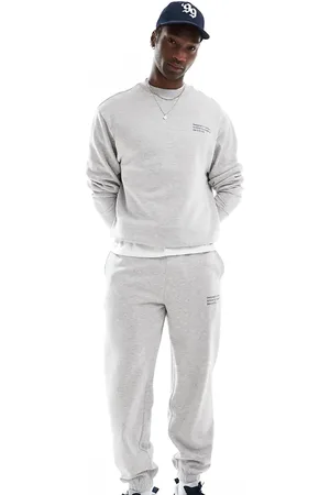 COLLUSION Relaxed coordinate print skate sweatpants in heather - part of a set