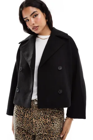 Stradivarius Button down wool look jacket in