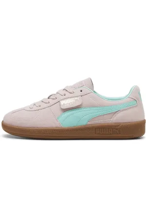 PUMA Palermo sneakers with gum soles in and blue