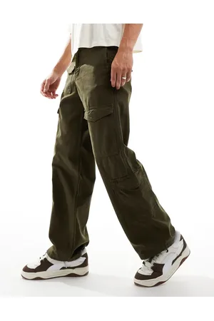 JACK & JONES Loose fit multi pocket cargo pants in khaki