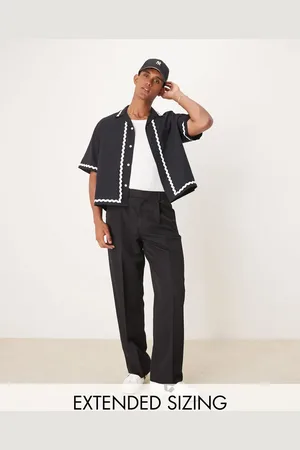 ASOS Smart wide leg pants with front pleat in