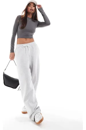 Stradivarius STR sculpt long sleeve T-shirt in charcoal