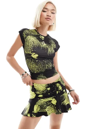 COLLUSION Flippy micro mini skirt in bloom print - part of a set