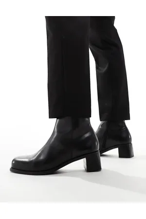 ASOS Leather heeled boots in