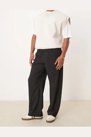 ASOS Pull-on wide leg ankle grazer suit pants in