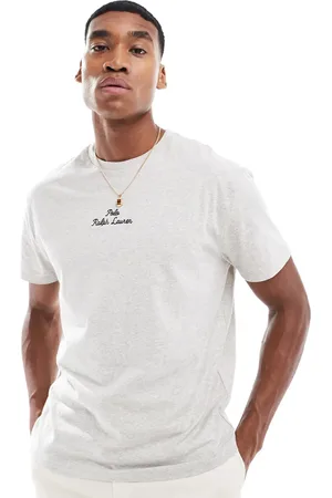 Ralph Lauren Central script logo t-shirt classic oversized fit in heather