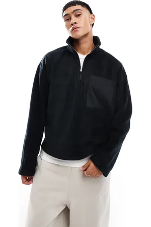 ASOS Extreme oversized fleece sweatshirt with half zip in