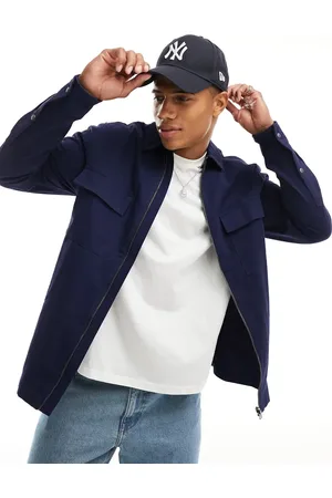 ASOS Twill zip through overshirt in
