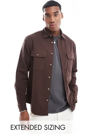 ASOS Cotton overshirt in dark