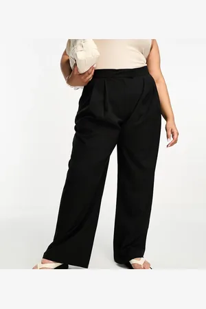 ASOS ASOS DESIGN Curve wide leg tailored pants in