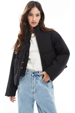 ASOS Funnel neck oversized neck puffer jacket in