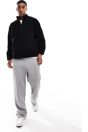 ASOS Oversized borg half zip sweatshirt in