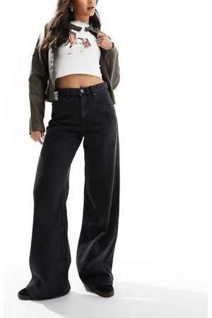Pull&Bear High rise wide leg jeans in