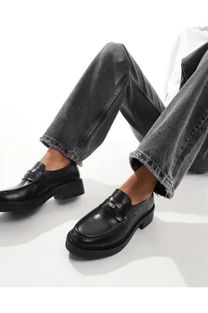 WALK LONDON Dolly penny loafers in leather