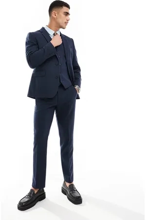 ASOS Slim wool blend suit pants in basketweave
