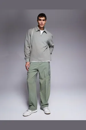 ASOS Wide leg smart pants in with cargo pockets
