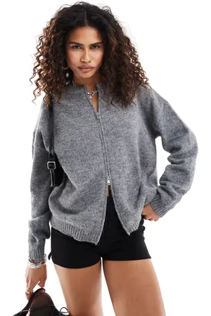 Motel Maira zip up knit cardigan jacket in