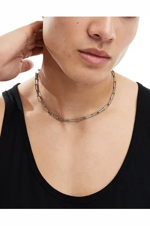 LOST SOULS Paperclip chain necklace in stainless steel