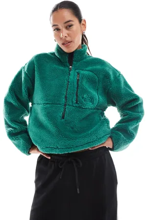 The North Face Extreme Pile half zip pullover fleece in evergreen