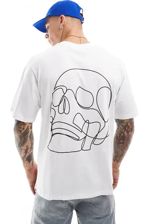 JACK & JONES Oversized t-shirt with skull backprint in
