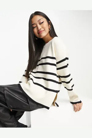 VERO MODA Striped sweater in mono