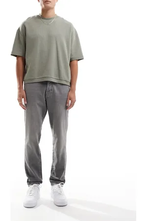 Only & Sons Yoke tapered fit jeans in washed