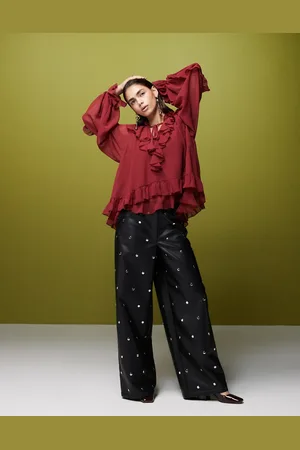 ASOS Faux leather studded pants in