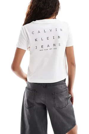 Calvin Klein Back print baby tee in