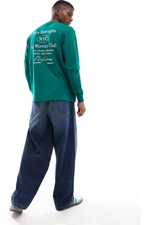 Only & Sons Relaxed long sleeve t-shirt with NYC print in