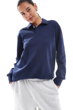 The North Face Heritage long sleeve rugby T-shirt in summit