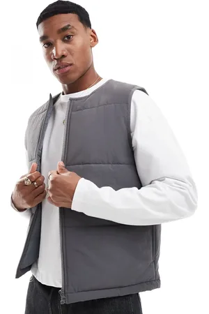 ASOS Quilted vest in charcoal