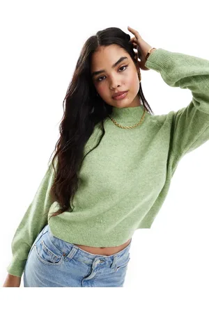 VERO MODA Slouchy high neck sweater in melange