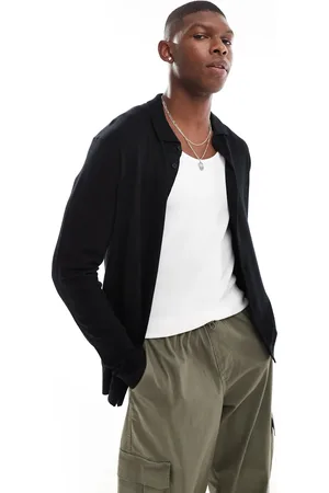 Only & Sons Long sleeve knit polo in