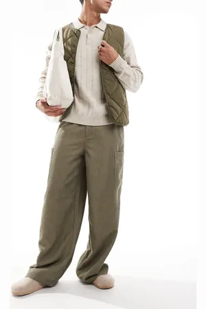 ASOS Super baggy corduroy cargos in wash