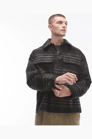 Topman Lined plaid shacket
