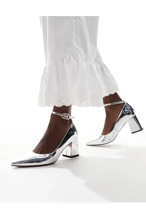 ASOS Security mid block heeled shoes in
