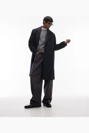 Topman Single breasted overcoat in
