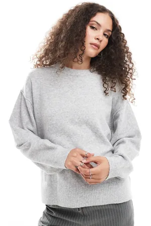 Weekday Funda wool blend sweater in melange
